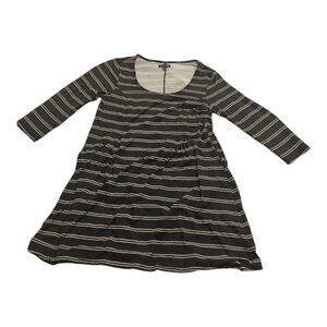 As U Wish Large Long Sleeve Black And White Striped Dress